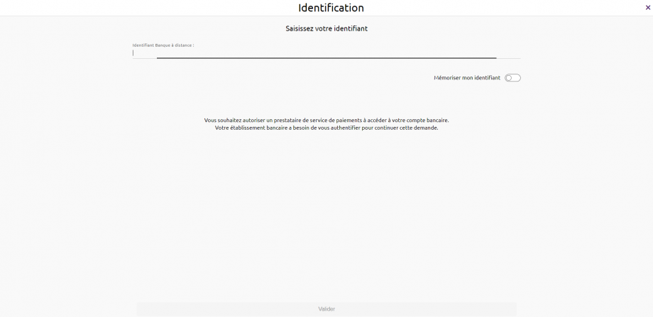 identification screen
