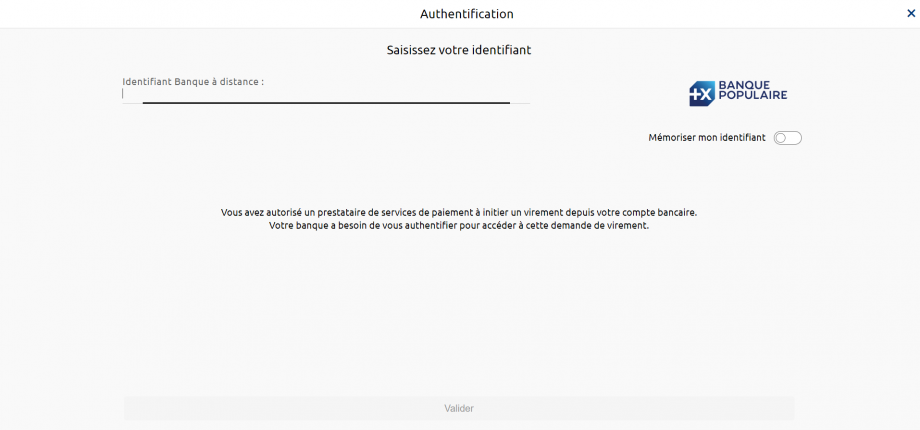 identification screen