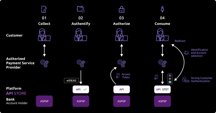Global process to use the “Payment initiation” API